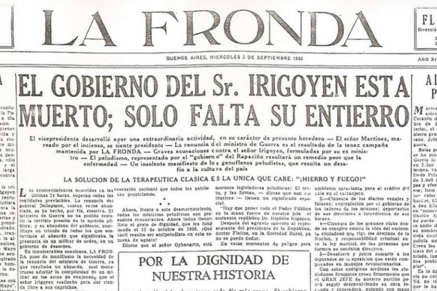 Los medios y el golpe del 30